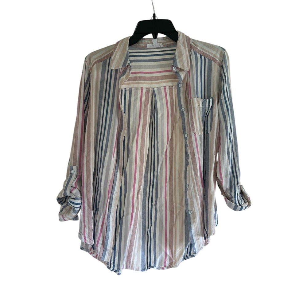 mine Striped Button-Down Multicolored Size Small Long Sleeve Shirt